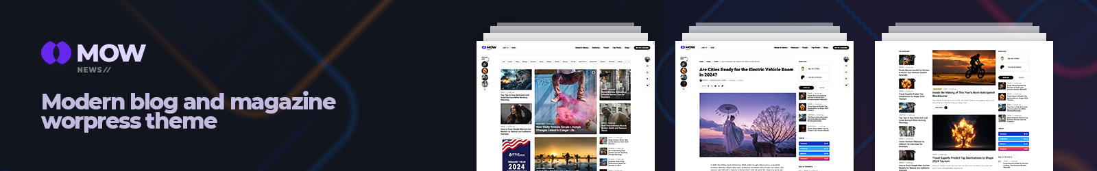 Modern blog and magazine theme
